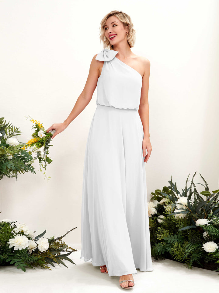 Carlyna Robe trapèze décolleté asymétrique longueur ras du sol demoiselle d&