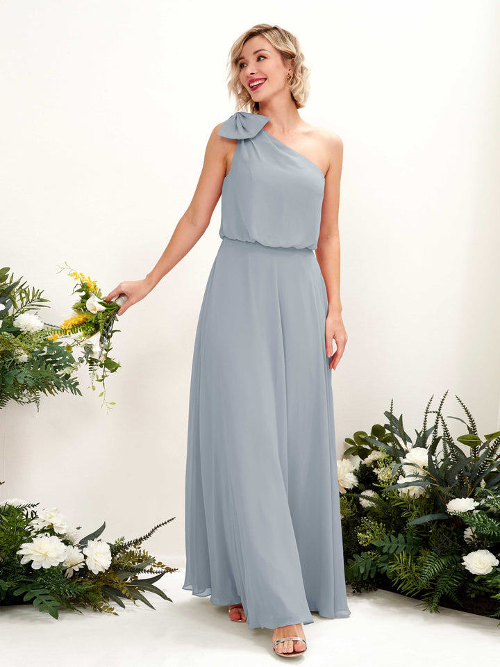 Carlyna Robe trapèze décolleté asymétrique longueur ras du sol demoiselle d&