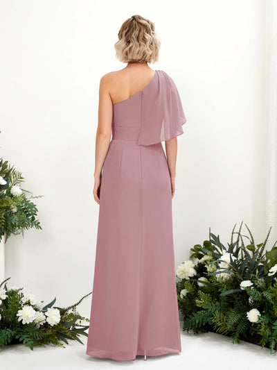 Carlyna Robe Trapèze Décolleté Asymétrique Longueur ras du sol Demoiselle d'honneur Mauve Vintage #couleur_mauve-vintage