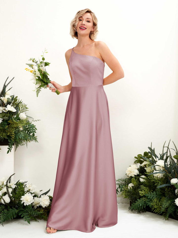 Carlyna Robe Trapèze Décolleté Asymétrique Longueur Ras du Sol Demoiselle d&