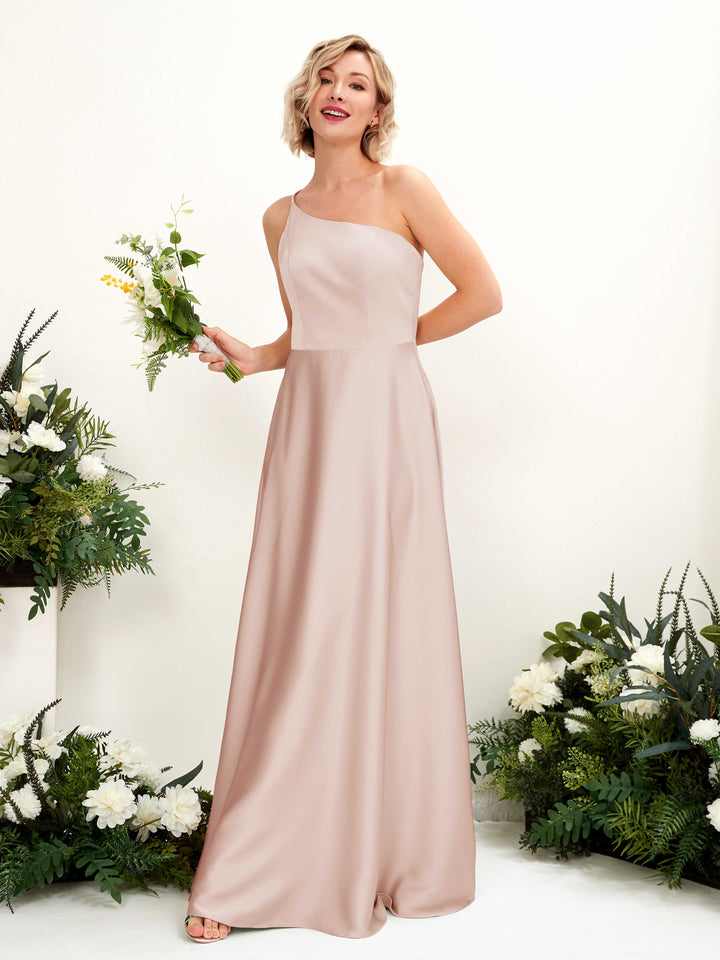 Carlyna Robe Trapèze Décolleté Asymétrique Longueur Ras du Sol Demoiselle d&