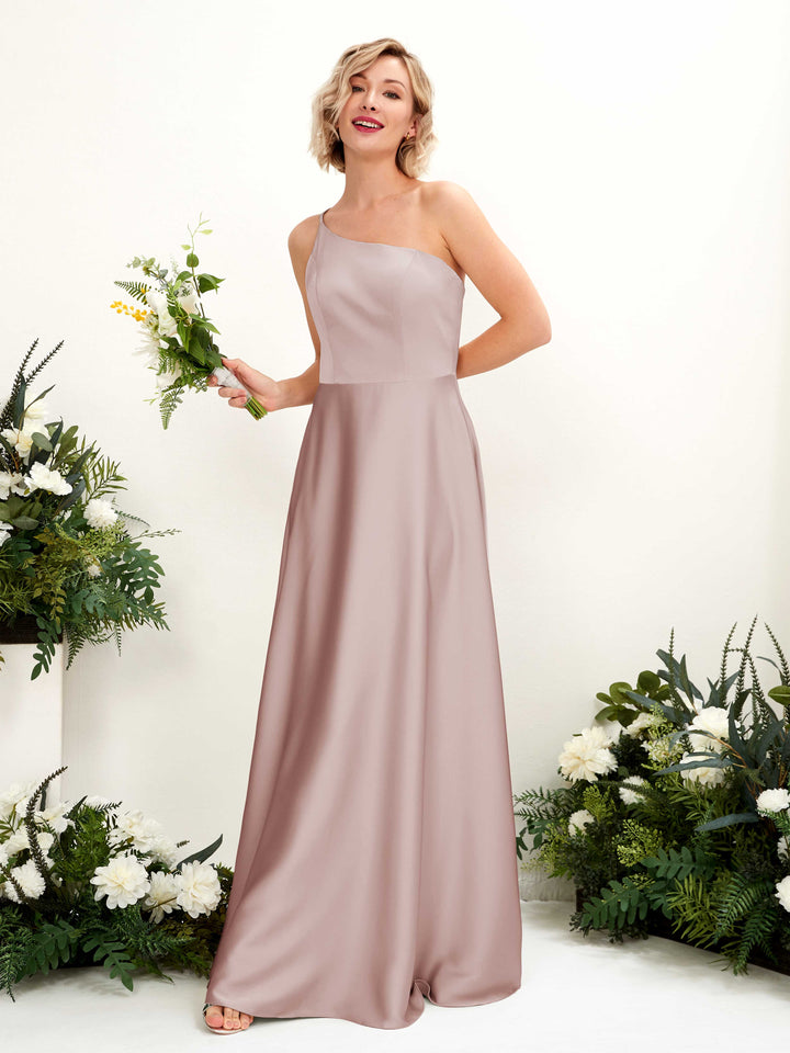 Carlyna Robe Trapèze Décolleté Asymétrique Longueur Ras du Sol Demoiselle d&