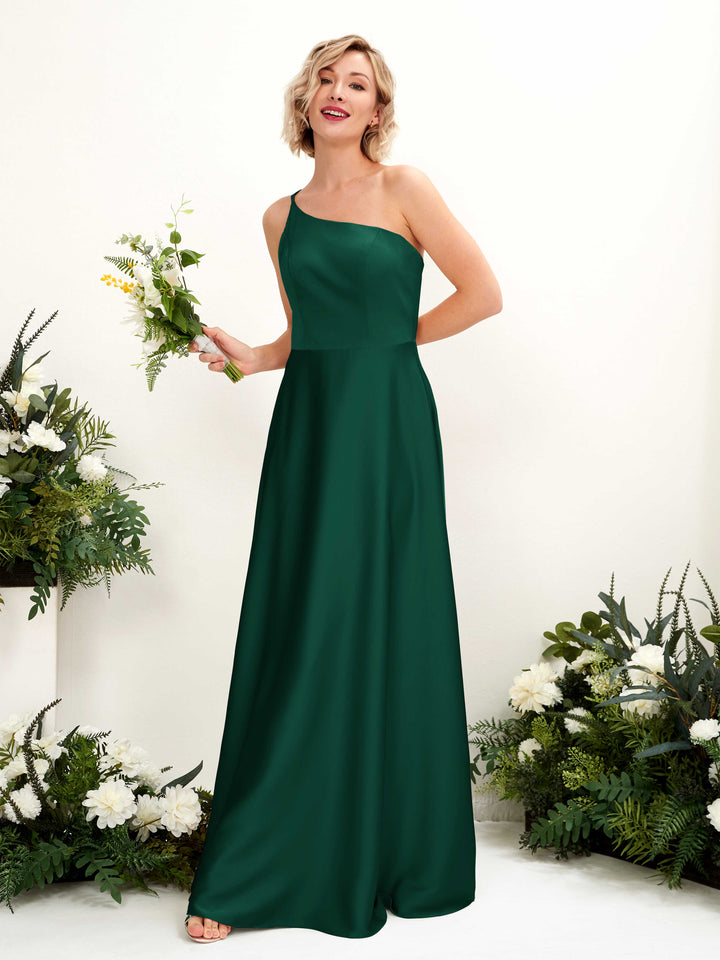 Carlyna Robe Trapèze Décolleté Asymétrique Longueur Ras du Sol Demoiselle d&