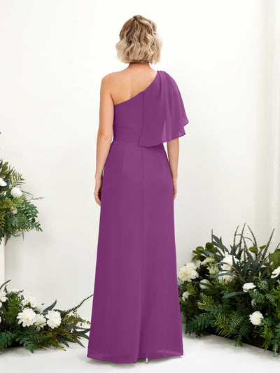 Carlyna Robe Trapèze Décolleté Asymétrique Longueur ras du sol Demoiselle d'honneur Violet #couleur_violet