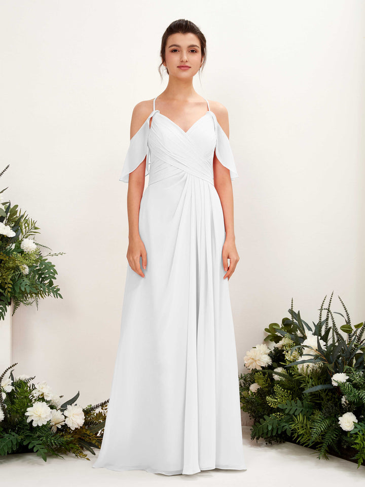 Carlyna Robe Trapèze Épaule Dénudée Longueur ras du sol Robes de demoiselle d&