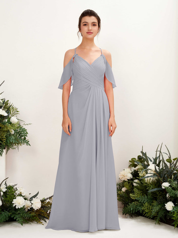 Carlyna Robe Trapèze Épaule Dénudée Longueur ras du sol Robes de demoiselle d&