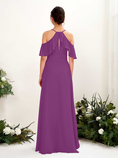 Carlyna Robe Trapèze Épaule Dénudée Longueur ras du sol Robes de demoiselle d'honneur Violet #couleur_violet
