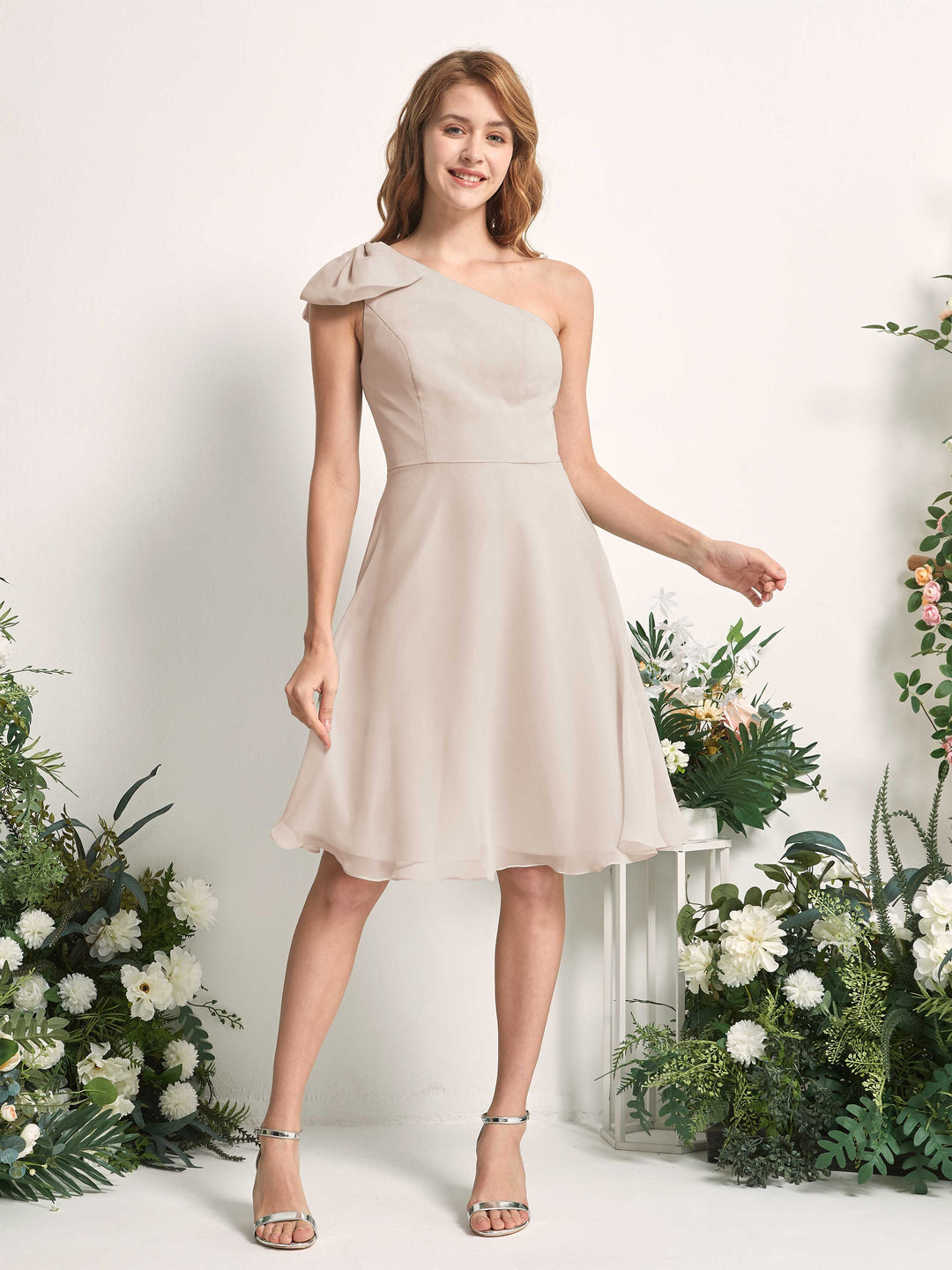 Carlyna Trapèze Décolleté Asymétrique Patineuse Robes de demoiselle d&